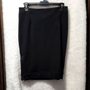 Black Side Zip Pencil Skirt